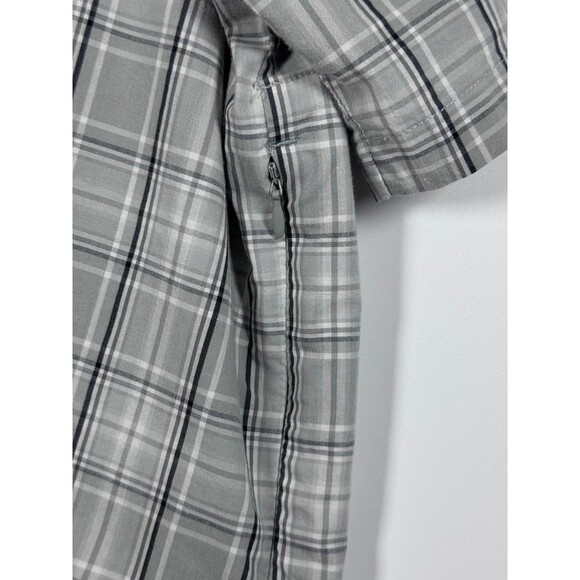 ScotteVest Travel Shirt Mens XXL Gray Plaid Pockets Utility Lightweight Tech - Picture 9 of 15
